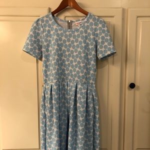 🦄 Baby Blue + white polka dot LuLaRoe Amelia